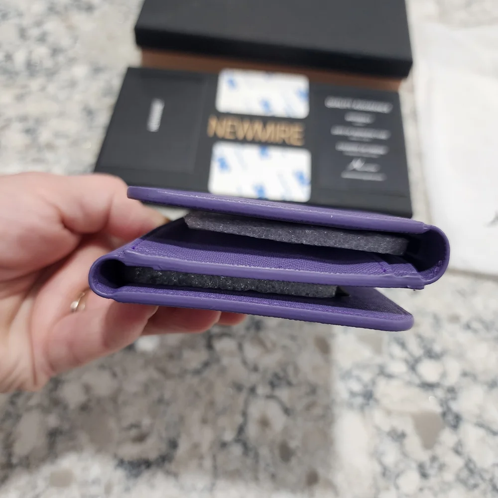 Universal Fit. Newmire Leather Duo Phone Case N Fold Lavender Type A